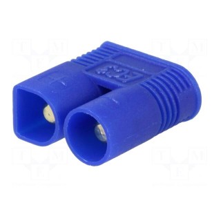 Plug | DC supply | EC3 | male | PIN: 2 | for cable | soldered | Colour: blue