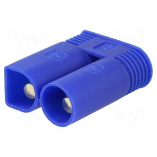 Plug | DC supply | EC5 | male | PIN: 2 | for cable | soldered | Colour: blue