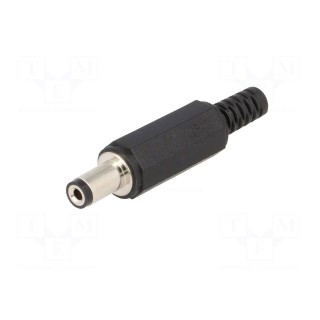 Plug | DC supply | female | 5.5/2.1mm | with strain relief | for cable