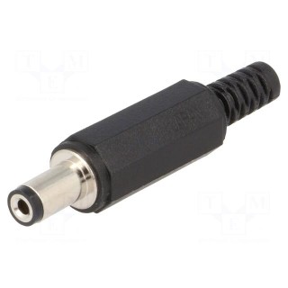 Plug | DC supply | female | 5.5/2.1mm | with strain relief | for cable