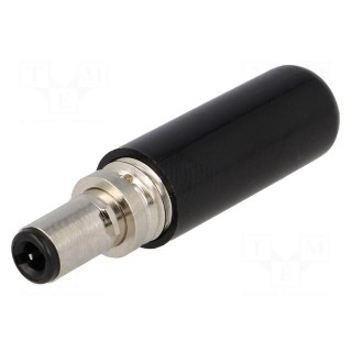 Plug | DC supply | female | 5.5/2.5mm | with lock | for cable | 1A | 12VDC
