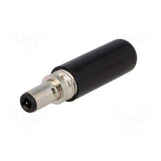 Plug | DC supply | female | 5.5/2.5mm | with lock | for cable | 1A | 12VDC