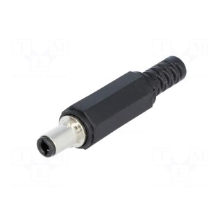 Plug | DC supply | female | 5,5/2,5mm | with lock | soldering | 2A | 16VDC