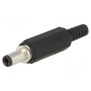 Plug | DC supply | female | 5.5/2.5mm | with strain relief | for cable