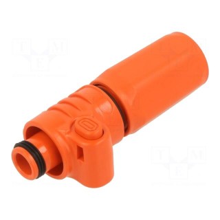 Plug | DC supply | female | PIN: 1 | for cable | crimped | orange | 1kV