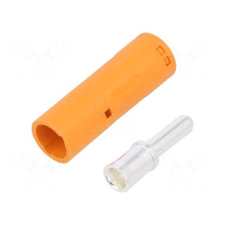 Plug | DC supply | LC | male | PIN: 1 | for cable | soldering | orange | 55A