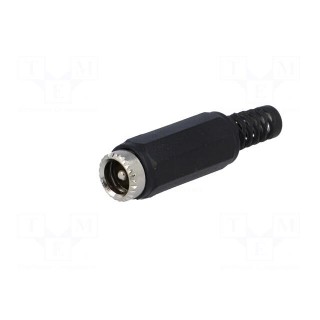 Plug | DC supply | male | 5.5/2.1mm | 5.5mm | 2.1mm | for cable | Ø: 4.5mm
