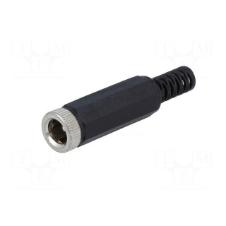 Plug | DC supply | male | 5.5/2.1mm | 5.5mm | 2.1mm | for cable | Ø: 5mm