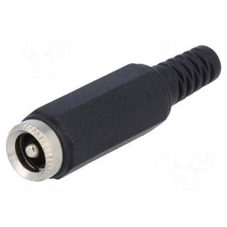 Plug | DC supply | male | 5,5/2,5mm | 5.5mm | 2.5mm | for cable | straight