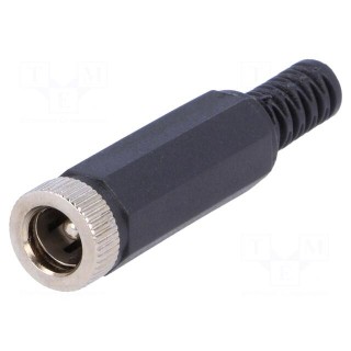 Plug | DC supply | male | 5.5/2.5mm | 5.5mm | 2.5mm | for cable | straight