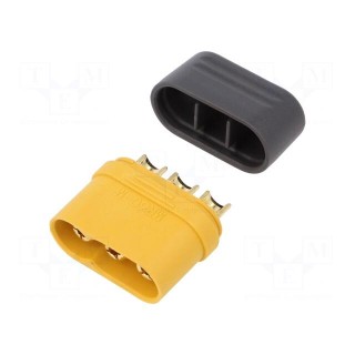 Plug | DC supply | MR60 | male | PIN: 3 | for cable | soldered | 30A | 500V
