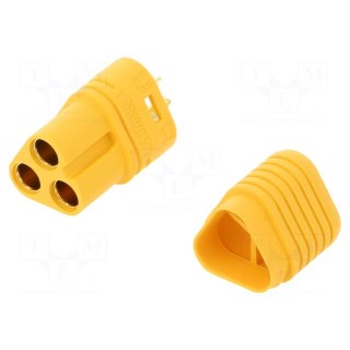 Plug | DC supply | MT60 | female | PIN: 3 | for cable | soldered | 30A | 500V