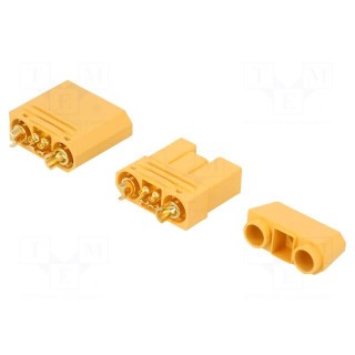 Plug | DC supply | MT90 | male + female | PIN: 6 | for cable | soldered