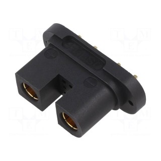 Plug | DC supply | QS | male | PIN: 6(4+2) | for cable | soldering | black