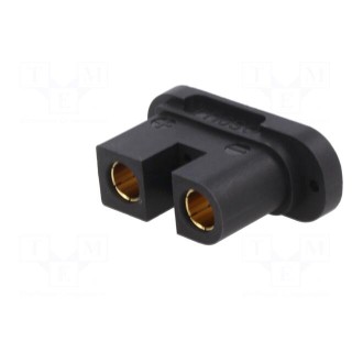 Plug | DC supply | QS | male | PIN: 6(4+2) | for cable | soldering | black