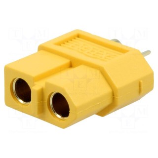 Plug | DC supply | XT60 | female | PIN: 2 | for cable | soldered | 30A | 500V
