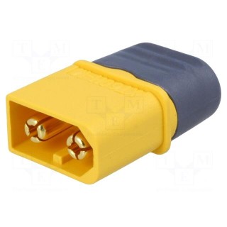 Plug | DC supply | XT60 | male | PIN: 2 | for cable | soldered | 30A | 500V