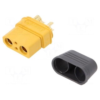 Plug | DC supply | XT90 | female | PIN: 4 | for cable | soldered | 40A | 500V