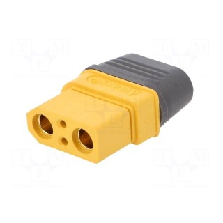 Plug | DC supply | XT90 | female | PIN: 4 | for cable | soldered | 40A | 500V