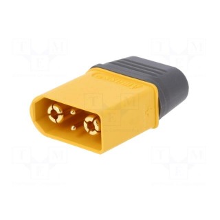 Plug | DC supply | XT90 | male | PIN: 4 | for cable | soldered | 40A | 500V