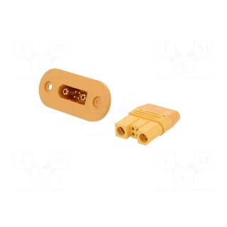 Plug/socket | DC supply | male + female | PIN: 6 | soldered | 80A | 400V