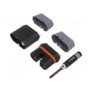 Plug/socket | DC supply | QS | male + female | PIN: 6(4+2) | for cable