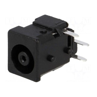 Socket | DC supply | female | 5,5/3,3/1mm | with on/off switch | THT
