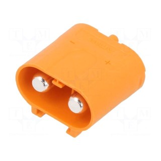 Socket | DC supply | LC | male | PIN: 2 | on PCBs | THT | orange | 55A | 1kV