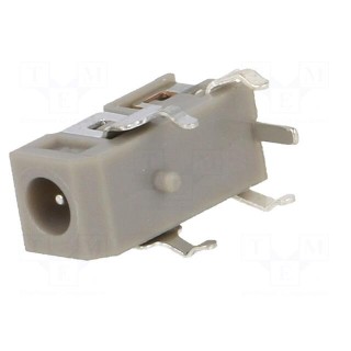 Socket | DC supply | male | 2,35/0,7mm | with on/off switch | on PCBs