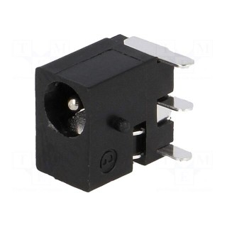 Socket | DC supply | male | 3,4/1,4mm | with on/off switch | on PCBs