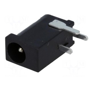 Socket | DC supply | male | 3,8/1mm | 1mm | with on/off switch | THT