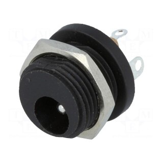 Socket | DC supply | male | 5,5/2,1mm | 5.5mm | 2.1mm | soldering
