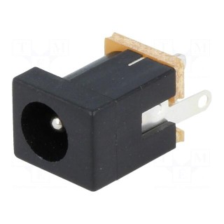 Socket | DC supply | male | 5.5/2.1mm | 5.5mm | 2.1mm | soldering | 5A