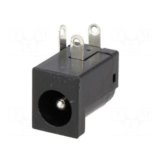 Socket | DC supply | male | 5.5/2.1mm | 5.5mm | 2.1mm | THT | angled 90°