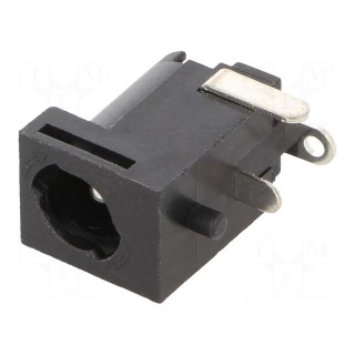 Socket | DC supply | male | 5,5/2,1mm | with lock | soldering | 2A | 16VDC