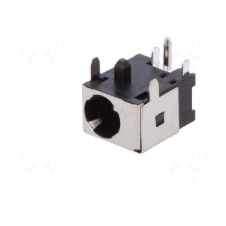 Socket | DC supply | male | 5,5/2,5mm | 5.5mm | 2.5mm | THT | angled 90°