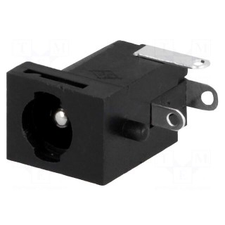 Socket | DC supply | male | 5,5/2,5mm | with lock | soldering | 2A | 16VDC