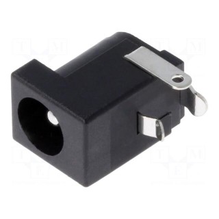 Socket | DC supply | male | 6.3/2.5mm | on PCBs | THT | 5A | 20VDC