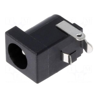 Socket | DC supply | male | 6.3/2mm | on PCBs | THT | 5A | 20VDC
