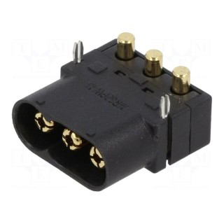 Socket | DC supply | MR60 | male | PIN: 3 | on PCBs | THT | black | 35A | 600V