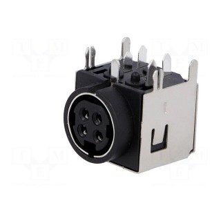 Socket | DC supply | R7B | female | PIN: 4 | shielded | THT | 30VDC