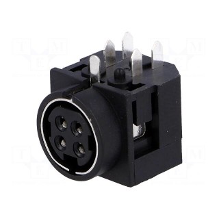 Socket | DC supply | R7B | female | PIN: 4 | THT | 30VDC | -20÷80°C