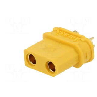 Socket | DC supply | XT30 | female | PIN: 2 | for cable | soldering | 20A