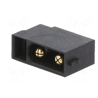 Socket | DC supply | XT30 | male | PIN: 4 | on PCBs | THT | black | 15A | 500V