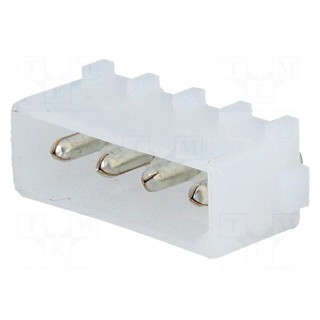 Socket | wire-board | Commercial MATE-N-LOK | male | PIN: 4 | THT | 250V