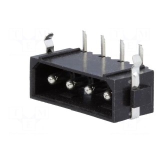 Socket | wire-board | male | PIN: 4 | snap fastener | THT | 5.08mm