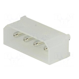 Socket | wire-board | male | PIN: 4 | THT | 6A | 250VDC | 5.08mm | straight
