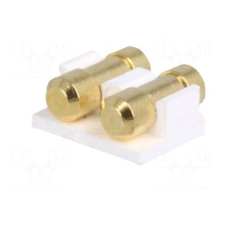 Connector: PCB to PCB | PIN: 2 | gold-plated | SMT | female | on PCBs
