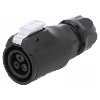 Plug | Connector: circular | MRD | PIN: 3 | gold flash | 10A | soldering