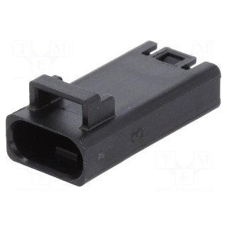 Plug | Connector: wire-wire | FLH | PIN: 3 | male | Type: w/o contacts